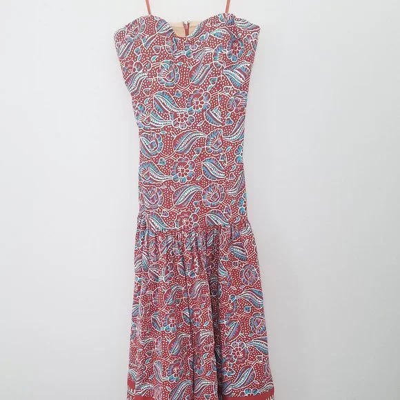 Veronica Beard Fiore Linen Blend floral midi dress - Picture 2 of 13